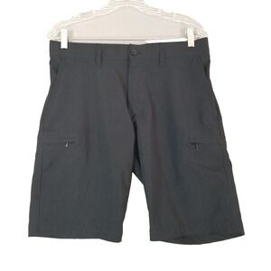 Nat Nast shorts men's 30 x 10.5 black‎ Dri-Fit Flex stretch cargo pockets preppy